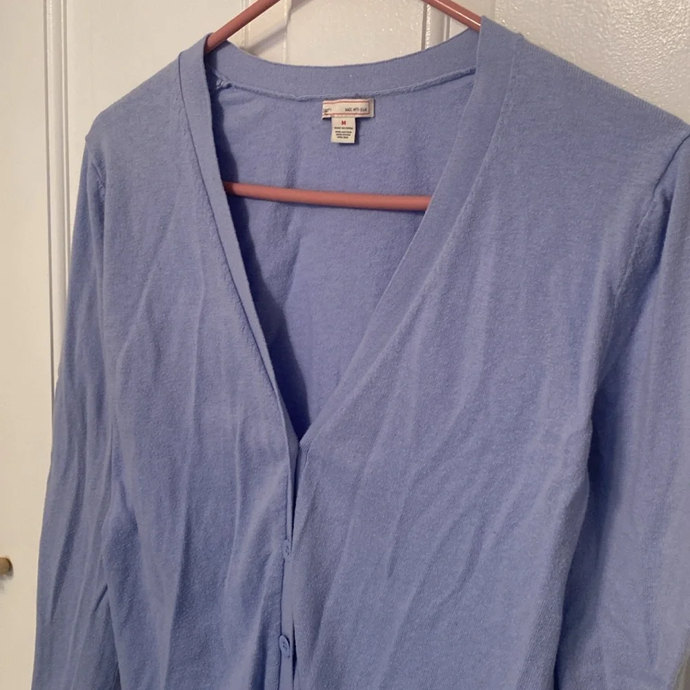GAP periwinkle blue cardigan - Picture 2 of 5